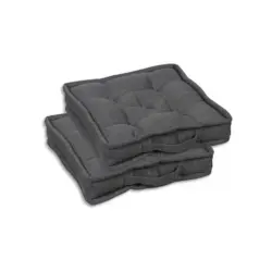 Gartensitzkissenset in Anthrazit Uni