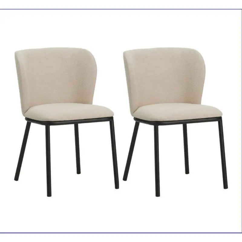 Stuhl-Set 2 St&uuml;ck Webstoff