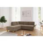 XXXLutz Lauterach - Ihr M&ouml;belhaus bei Bregenz Ecksofa Rochelle E in Flachgewebe Hellbraun 216/240 cm