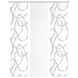 Fl&auml;chenvorhang in Wei&szlig;, Hellgrau blickdicht