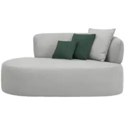 R&eacute;camiere in Pl&uuml;sch Grau, Dunkelgr&uuml;n