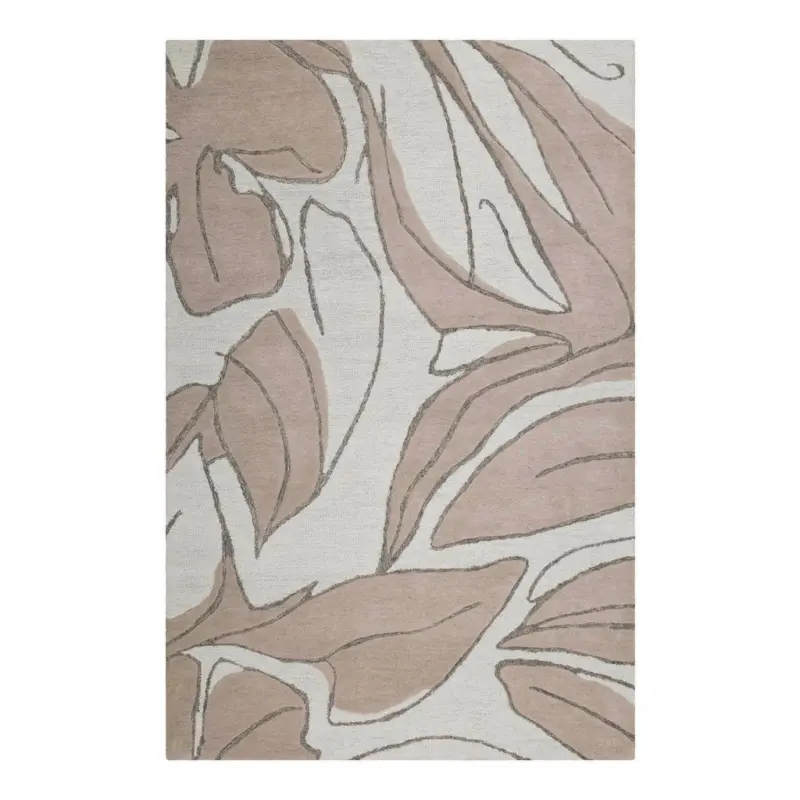 Webteppich 110/170 cm Tunia Creme, Beige, Graubraun
