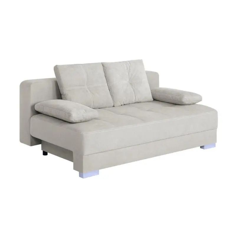 Schlafsofa in Webstoff Creme