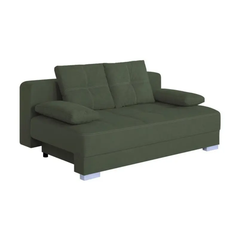 Schlafsofa in Webstoff Waldgr&uuml;n