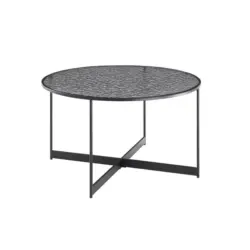 Couchtisch in Metall, Glas 80/80/45 cm