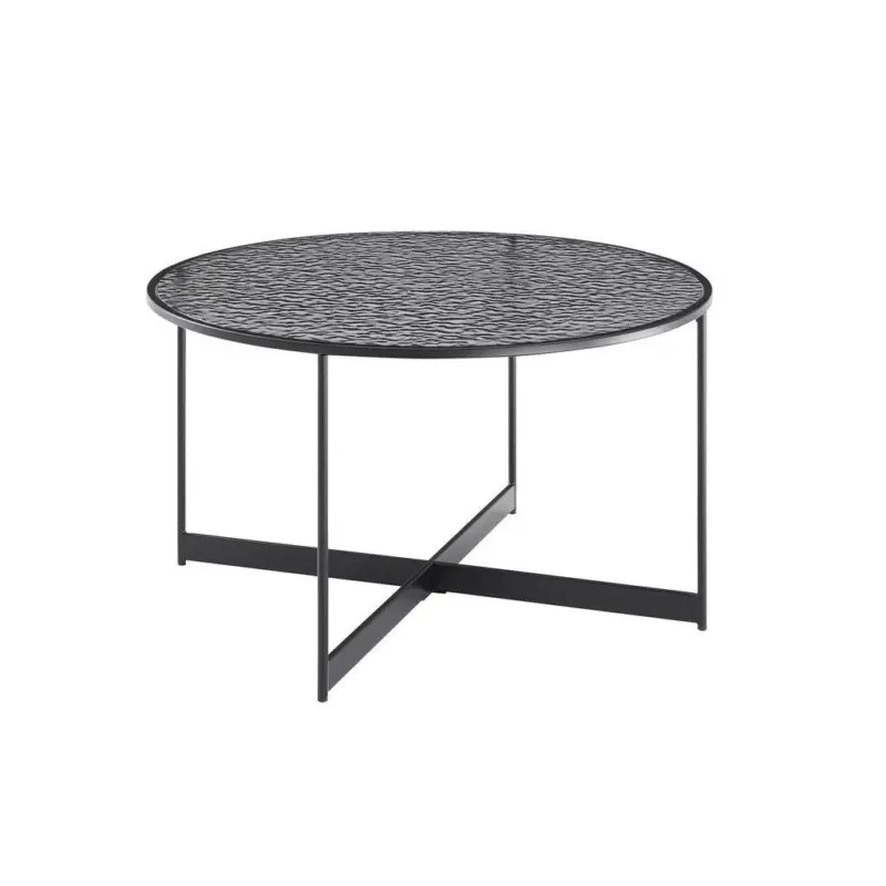 Couchtisch in Metall, Glas 80/80/45 cm