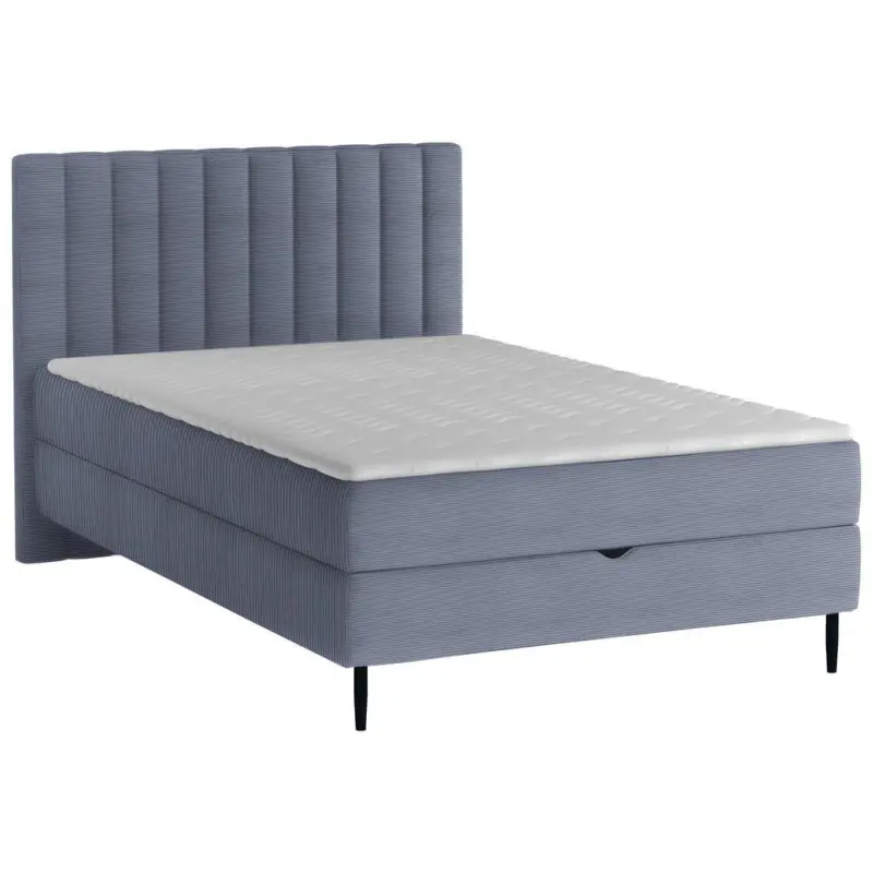Boxbett 120/200 cm in Blaugrau