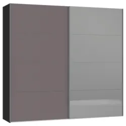 Schwebet&uuml;renschrank in Schwarz, Dunkelgrau