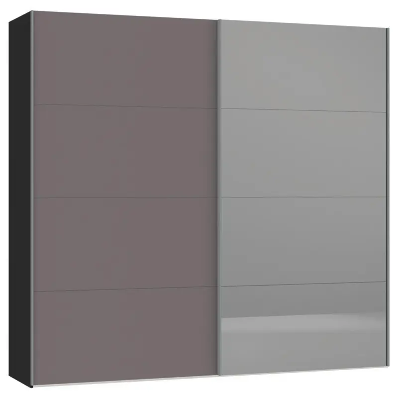 Schwebet&uuml;renschrank in Schwarz, Dunkelgrau