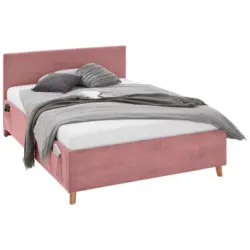 Polsterbett Lattenrost, Bettkasten Rosa 140/200 cm