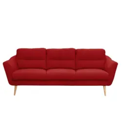 3-Sitzer-Sofa Tromso in Webstoff Rot Skandinavisch, Modern, Landhaus