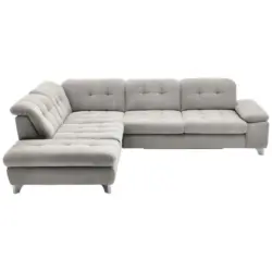 Ecksofa in Chenille Creme 260/310 cm