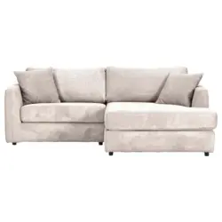 Ecksofa in Cord Naturfarben 234/170 cm