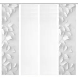 Fl&auml;chenvorhang in Wei&szlig;, Hellgrau blickdicht