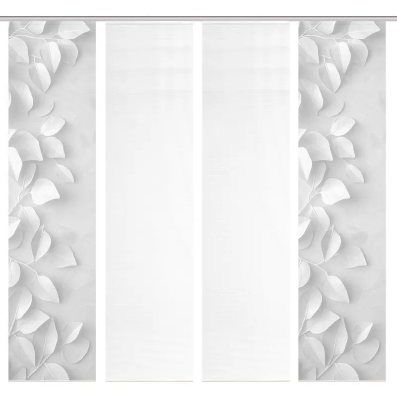 Fl&auml;chenvorhang in Wei&szlig;, Hellgrau blickdicht
