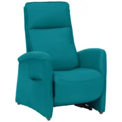 Fernsehsessel in Chenille Petrol