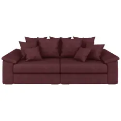 Bigsofa Termini in Velours, Webstoff Bordeaux