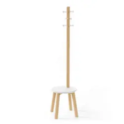 Kleiderst&auml;nder in Naturfarben, Wei&szlig; 51/165 cm