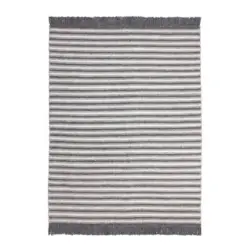 Webteppich 120/170 cm Anthrazit, Naturfarben