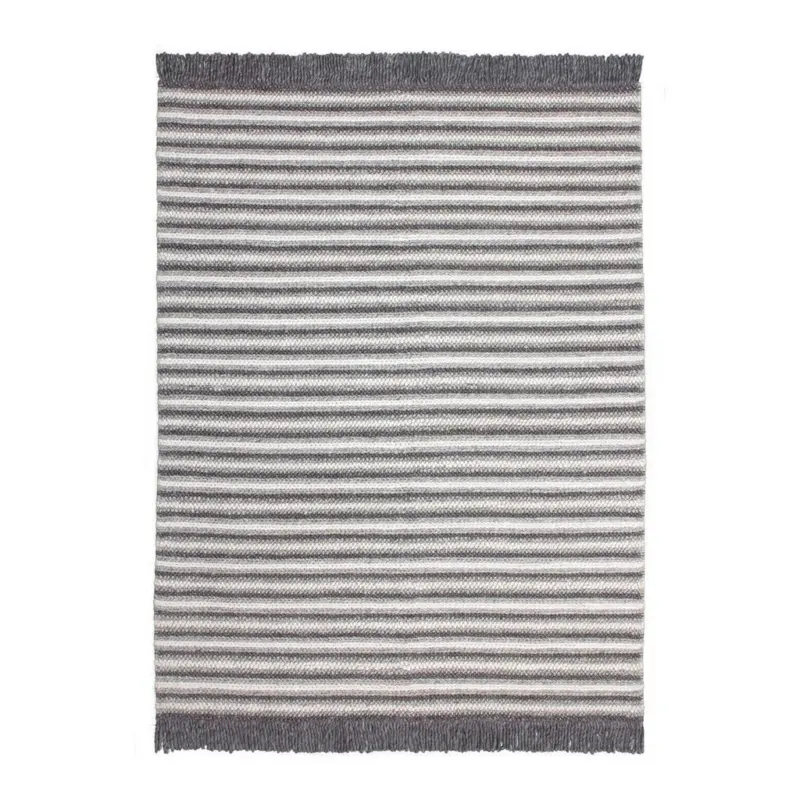 Webteppich 120/170 cm Anthrazit, Naturfarben