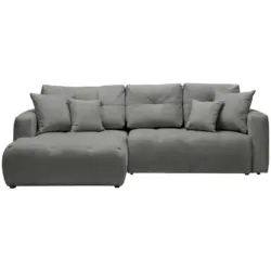 Ecksofa in Chenille Dunkelgrau
