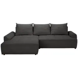 Ecksofa in Mikrofaser Anthrazit