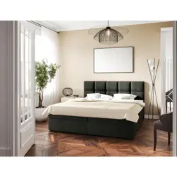 Boxbett 140/200 cm in Dunkelgrau