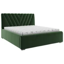 Polsterbett Lattenrost, Bettkasten Dunkelgr&uuml;n 160/200 cm