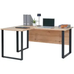 Eckschreibtisch 150/125/73 cm in Eiche Artisan