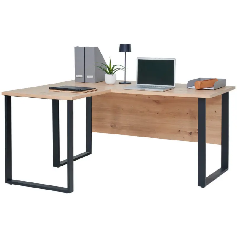 Eckschreibtisch 150/125/73 cm in Eiche Artisan