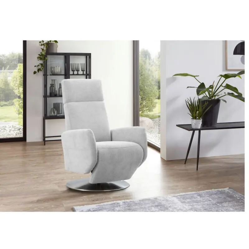 Relaxsessel in Textil Hellgrau