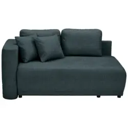 Chaiselongue in Chenille Dunkelblau