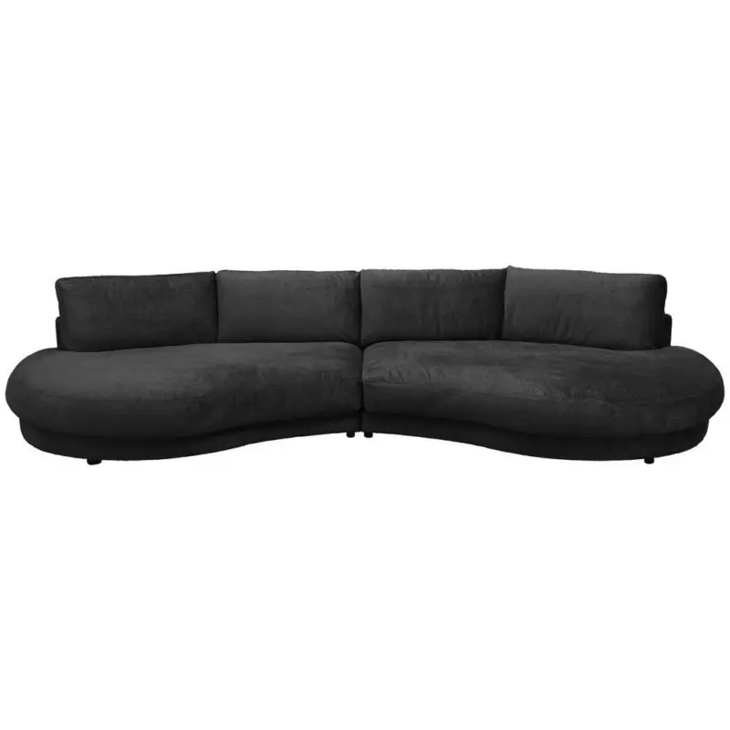 Bigsofa in Chenille Schwarz