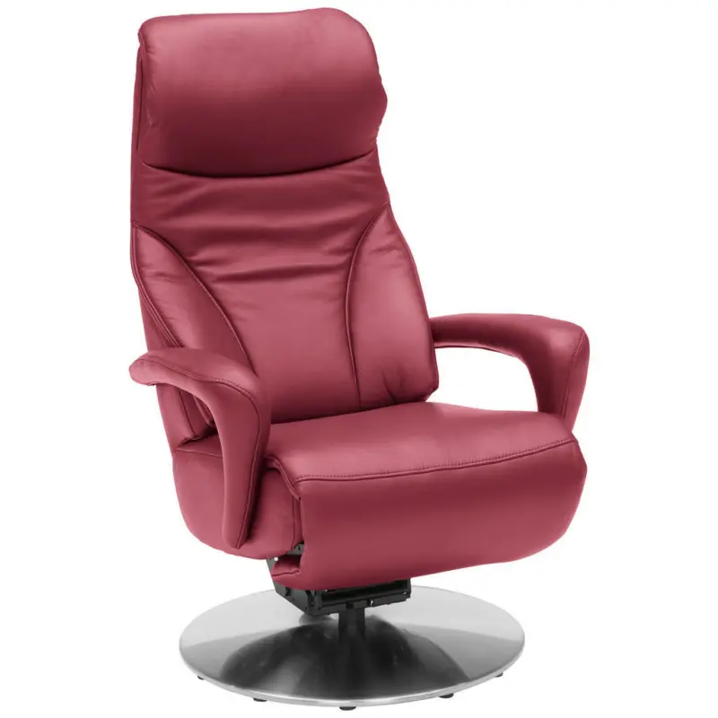 Relaxsessel in Leder Bordeaux