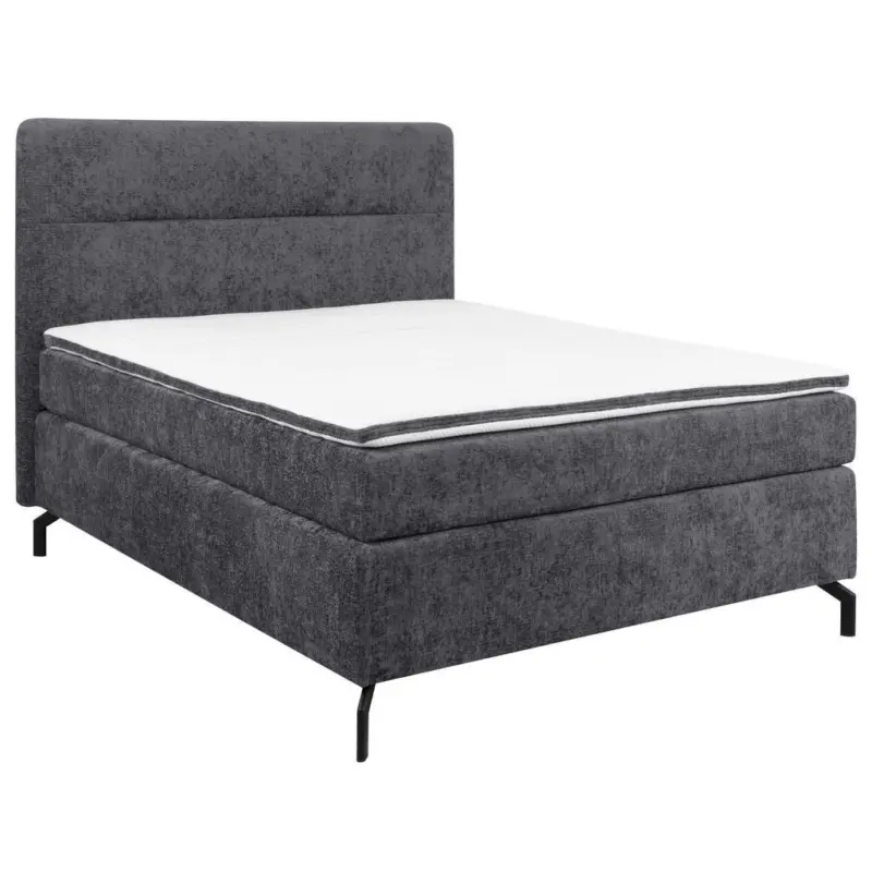 Boxspringbett 140/200 cm in Dunkelgrau