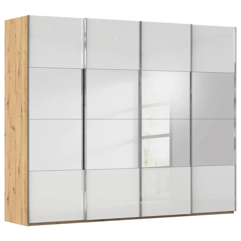 Schwebet&uuml;renschrank in Wei&szlig;, Eiche Artisan