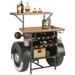 XXXLutz Lauterach - Ihr M&ouml;belhaus bei Bregenz Barschrank in Schwarz, Chromfarben, Dunkelrot