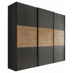 Schwebet&uuml;renschrank in Anthrazit, Eiche Artisan