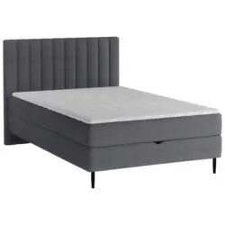 Boxbett 100/200 cm in Dunkelgrau