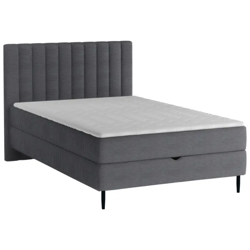 Boxbett 100/200 cm in Dunkelgrau