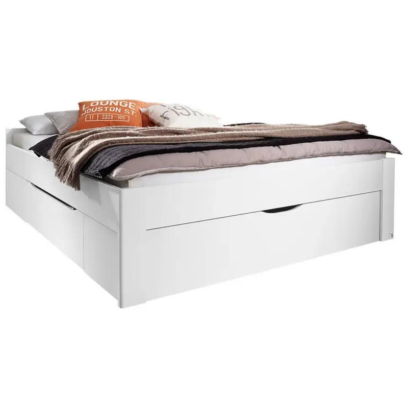 Stauraumbett 160/200 cm in Wei&szlig;