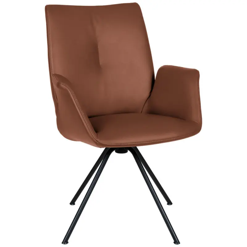 Armlehnstuhl Beinauswahl, Lederauswahl Echtleder