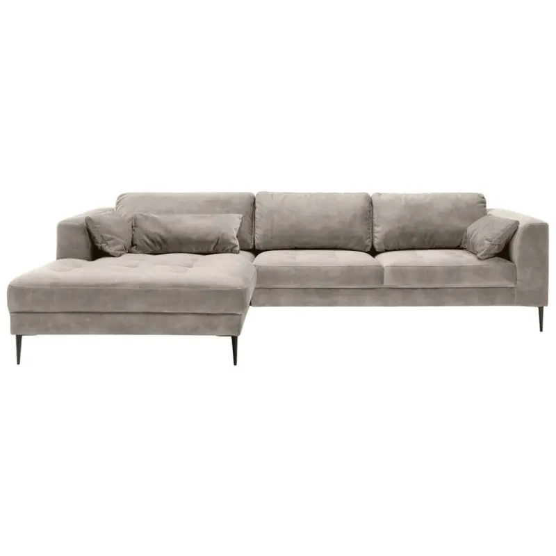 Ecksofa Luzi in Mikrofaser Hellgrau 168/280 cm