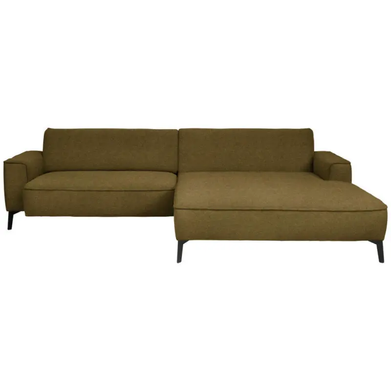 Ecksofa in Flachgewebe Khaki 285/190 cm