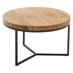 Couchtisch in Holz, Metall 60/60/38 cm