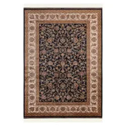 Webteppich 160/230 cm My Babylon of Obsession Blau, Creme, Hellbraun