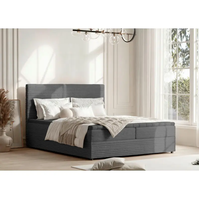 Boxbett 160/200 cm in Grau
