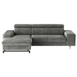 Ecksofa in Chenille Grau