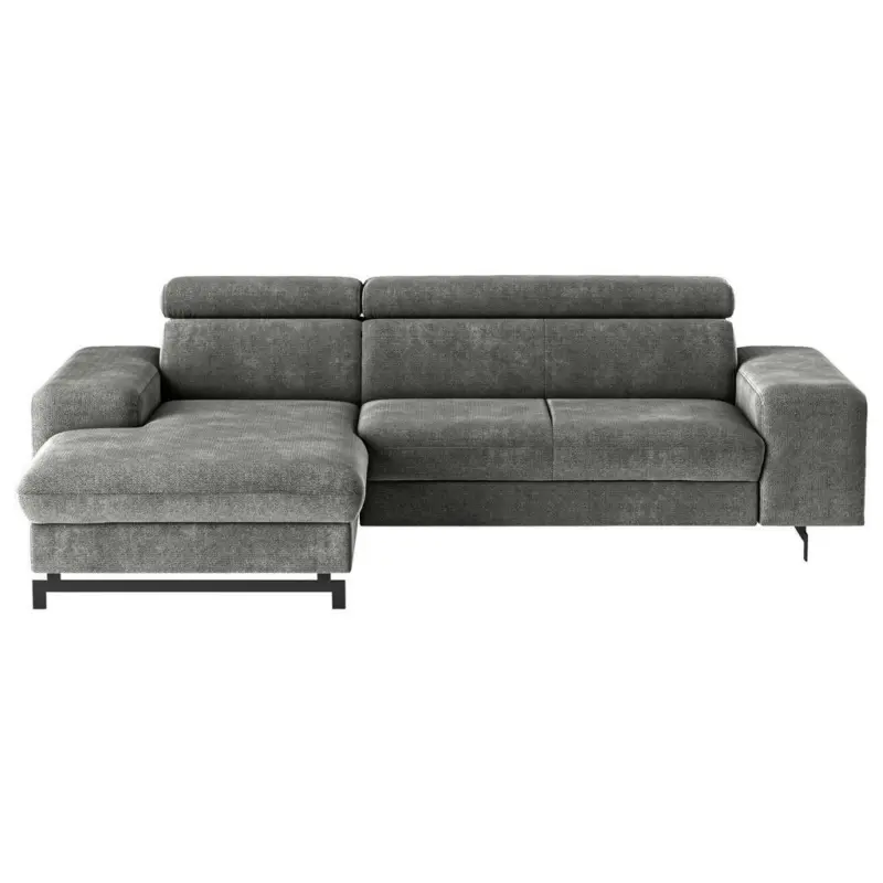 Ecksofa in Chenille Grau