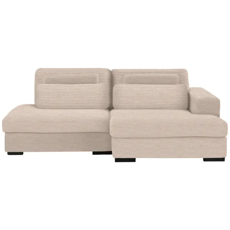 Ecksofa in Cord Beige
